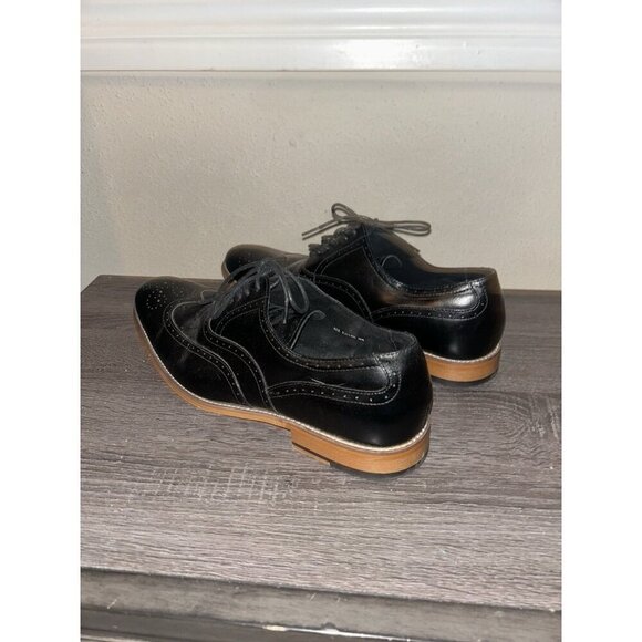 Stacy Adams Black Dunbar Wingtip Oxford Leather Lace Up Dress Shoes Size 13 M